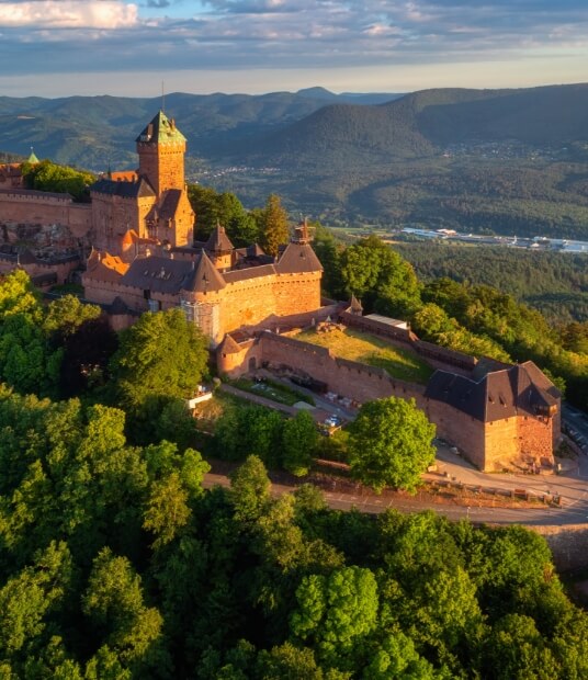 La route des cinq châteaux, circuit à découvrir lors de votre séjour au camping le Médiéval dans le Haut-Rhin