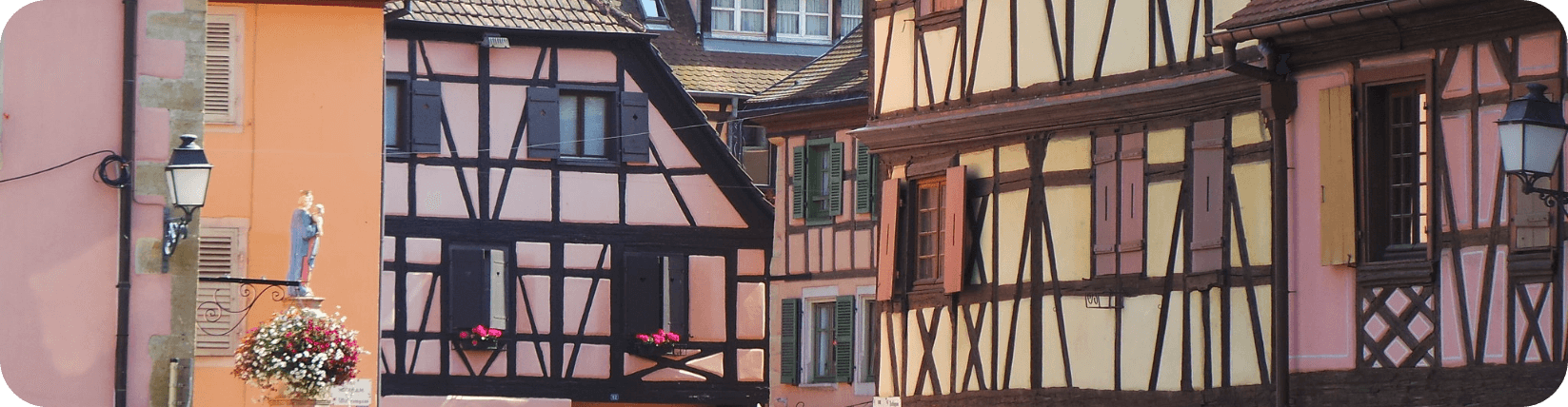 Turckheim, typical Alsatian village, where the Médiéval campsite is located